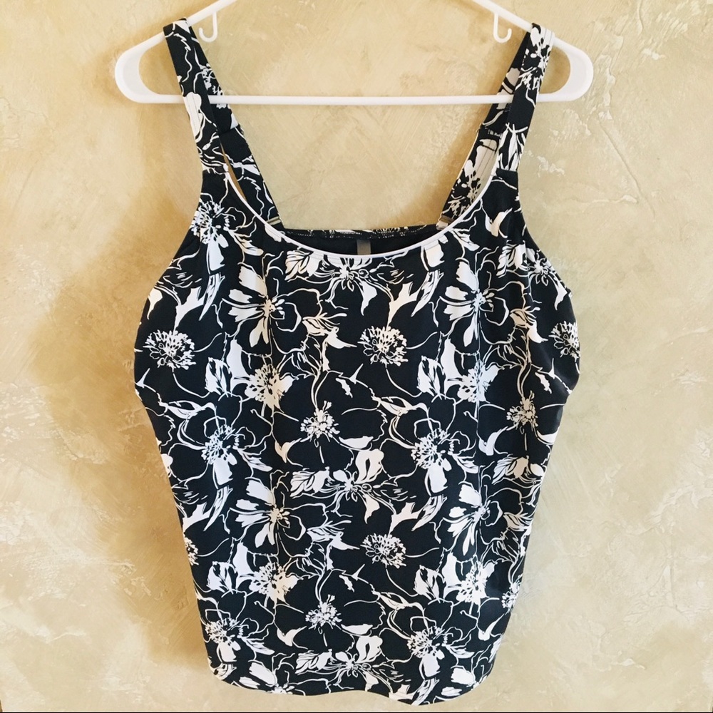 Lands’ End Floral Swimsuit Top